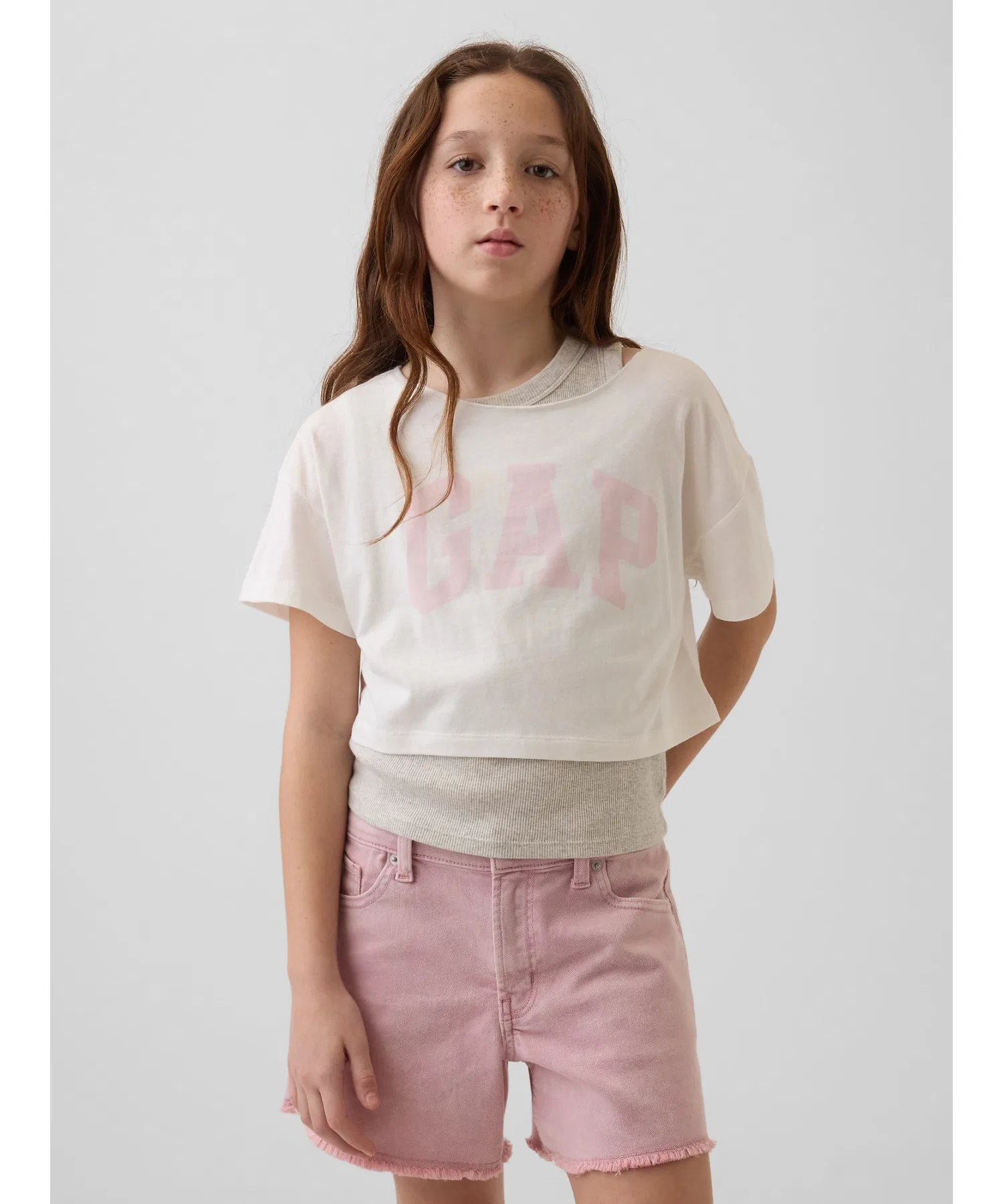 Детская футболка GAP Oversized Wide Neck T-Shirt