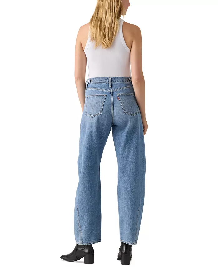 Женские джинсы Cinch с высокой посадкой и бочкообразными штанинами Levi'S, синий — фото 2