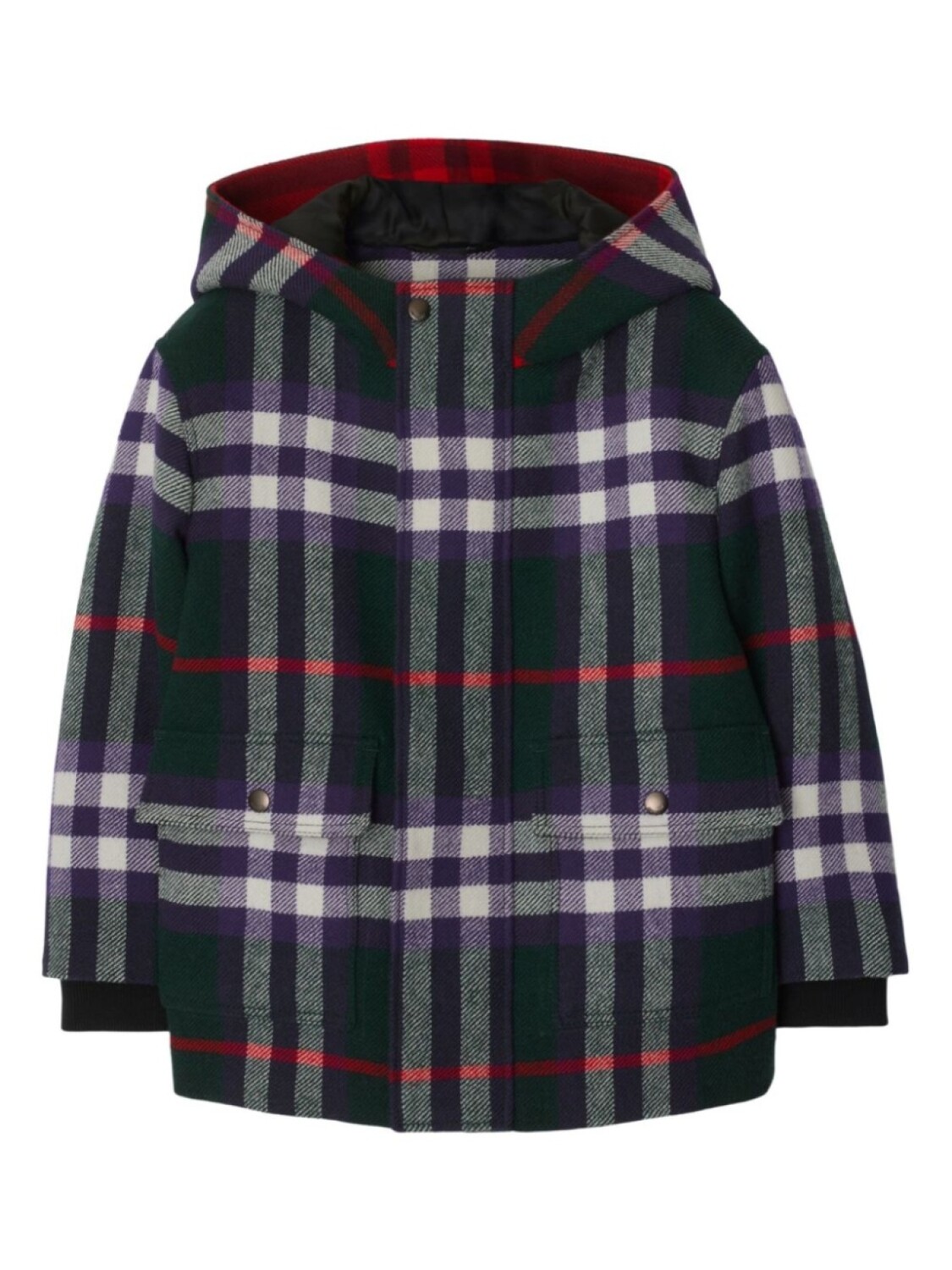 

Шерстяной пиджак в клетку Vintage Check Burberry Kids, зеленый