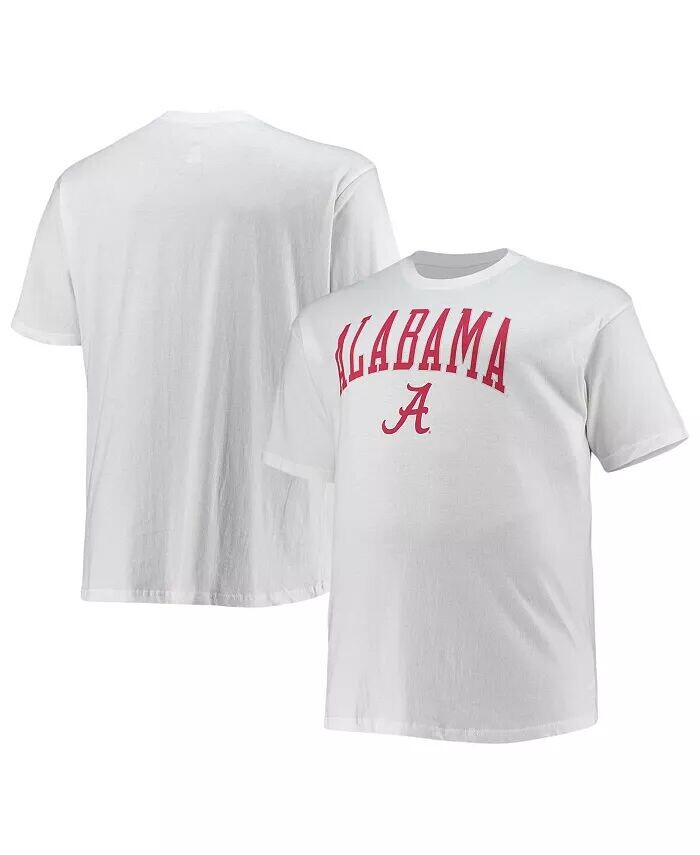 

Мужская белая футболка Alabama Crimson Tide Big and Tall Arch Over Wordmark Champion, белый