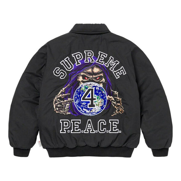 

Куртка fw23 fw23 week11 peace embroiderd work jacket 'black' Supreme, черный