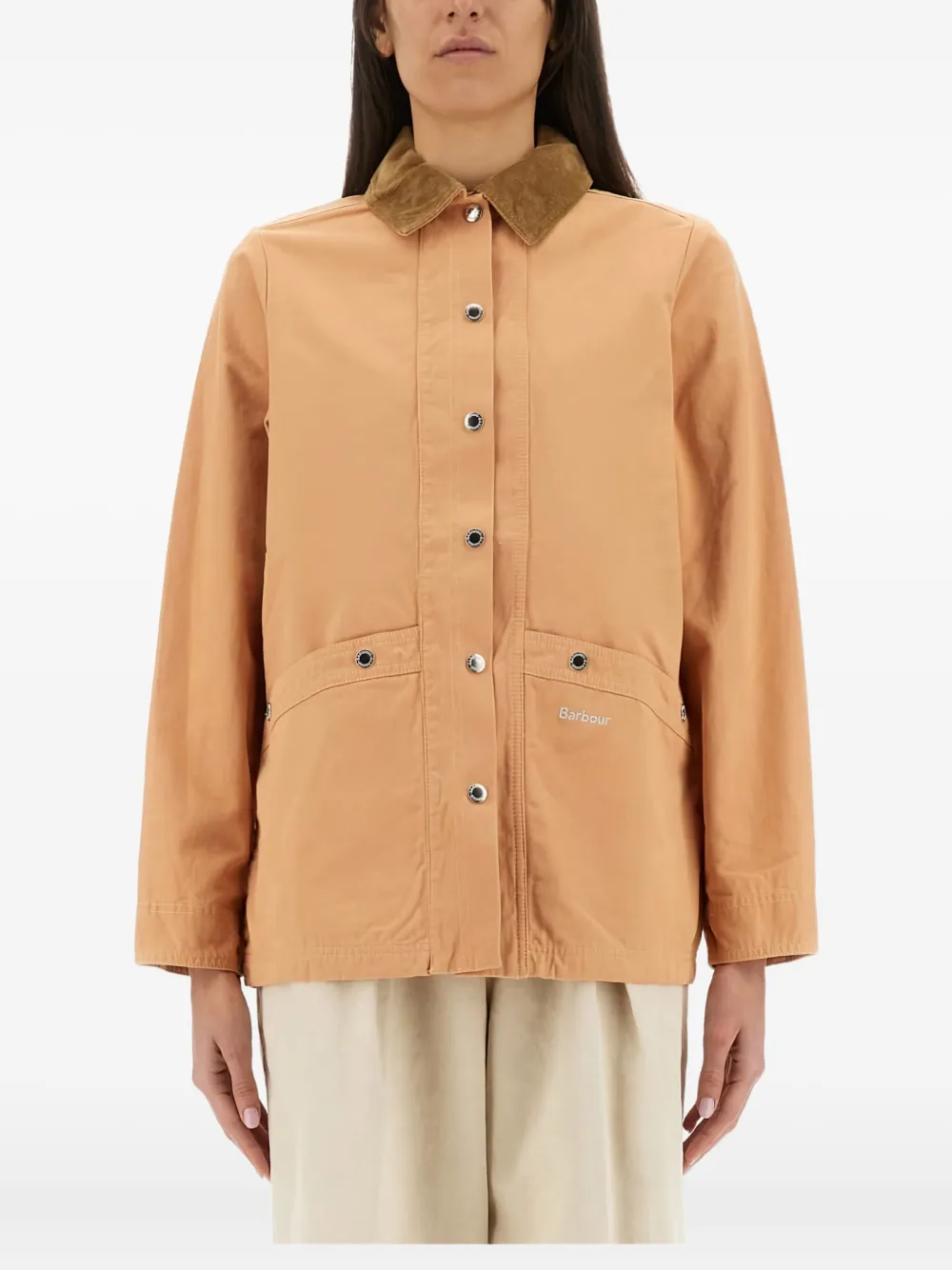 

Куртка с вельветовым воротником Barbour, розовый