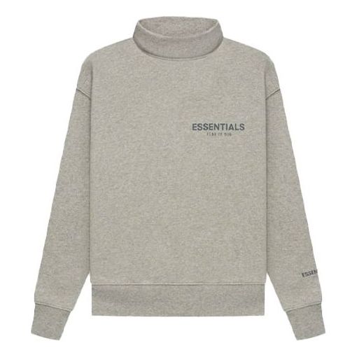 

Худи (GS) Fear of God Essentials FW21 Pullover Mockneck Dark Heather Oatmeal