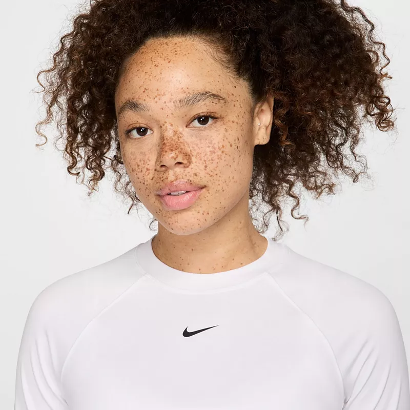 Женская футболка с длинными рукавами Nike Pro Dri-FIT, белый — фото 4