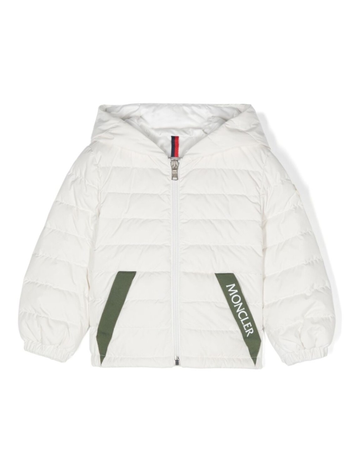 

Moncler Enfant пуховик с логотипом, белый