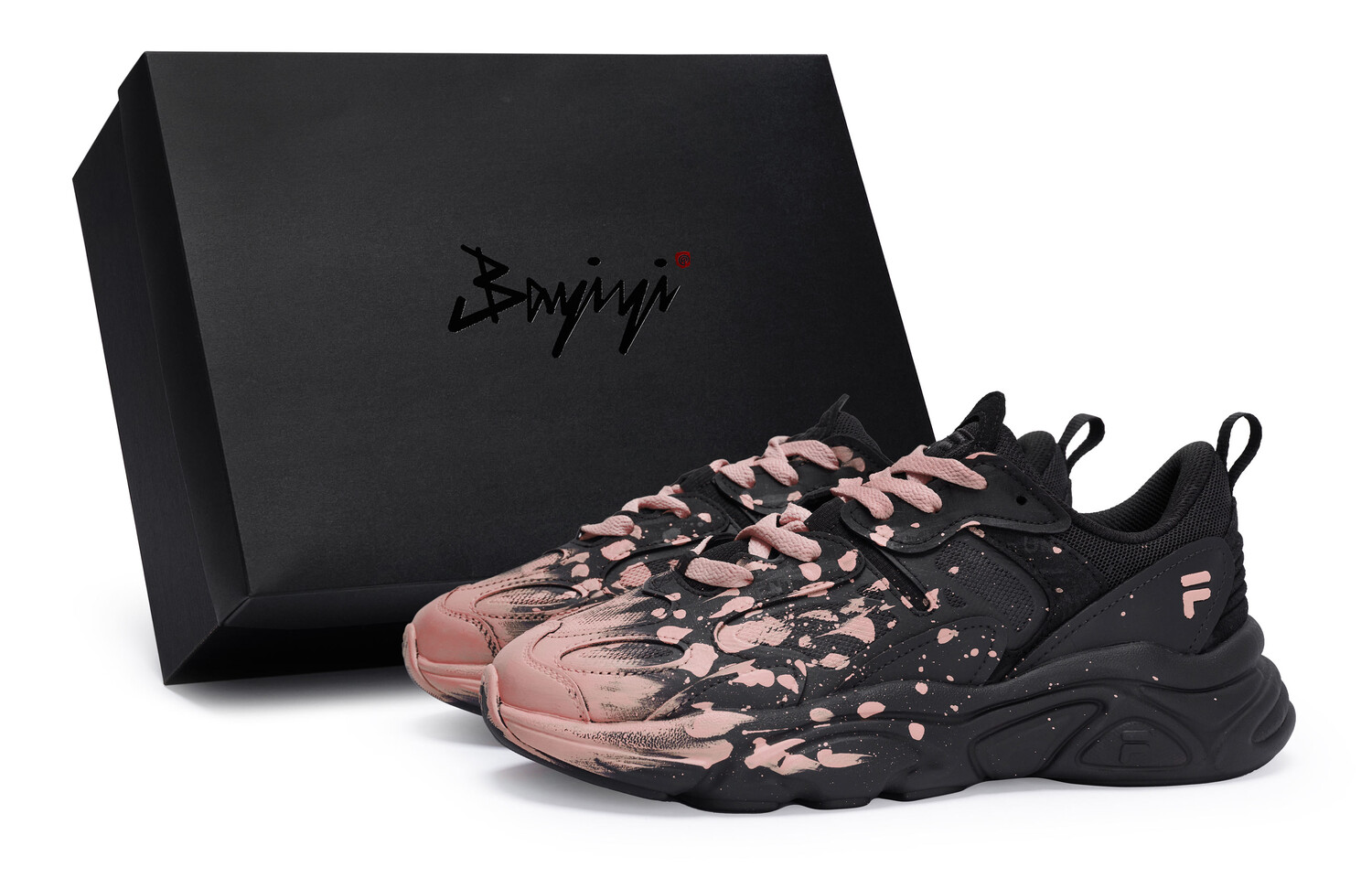 

Кроссовки мужские Lifestyle Shoes Men Low-Top Pink Fila, цвет Black meat powder, Черный, Кроссовки мужские Lifestyle Shoes Men Low-Top Pink Fila, цвет Black meat powder