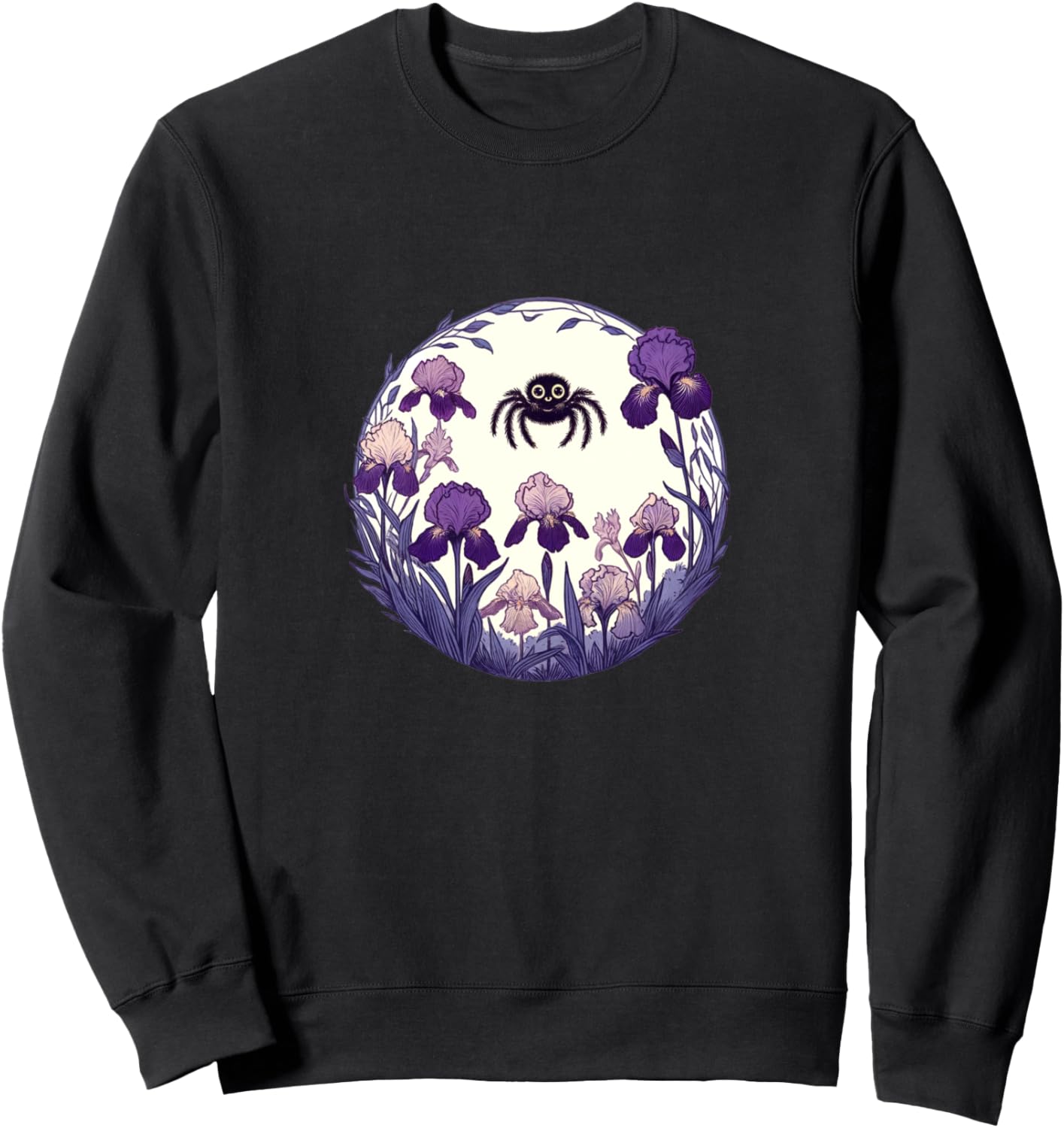 

Толстовка с изображением паука-скакуна и фиолетового ириса Purple Iris Jumping Spider Lovers Tee