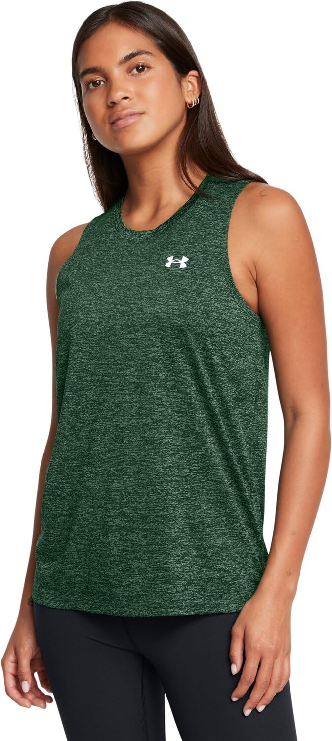 

Топ Under Armour Tech Tank Twist, цвет Forest Green/White