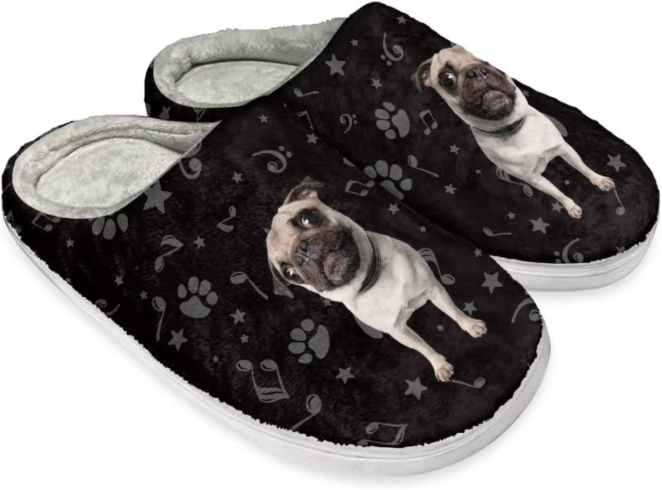 

Тапочки STUOARTE для женщин и мужчин, мягкие теплые домашние тапочки, для дома и улицы, плюшевые, с противоскользящей подошвой, на удобной подошве, черный/серый