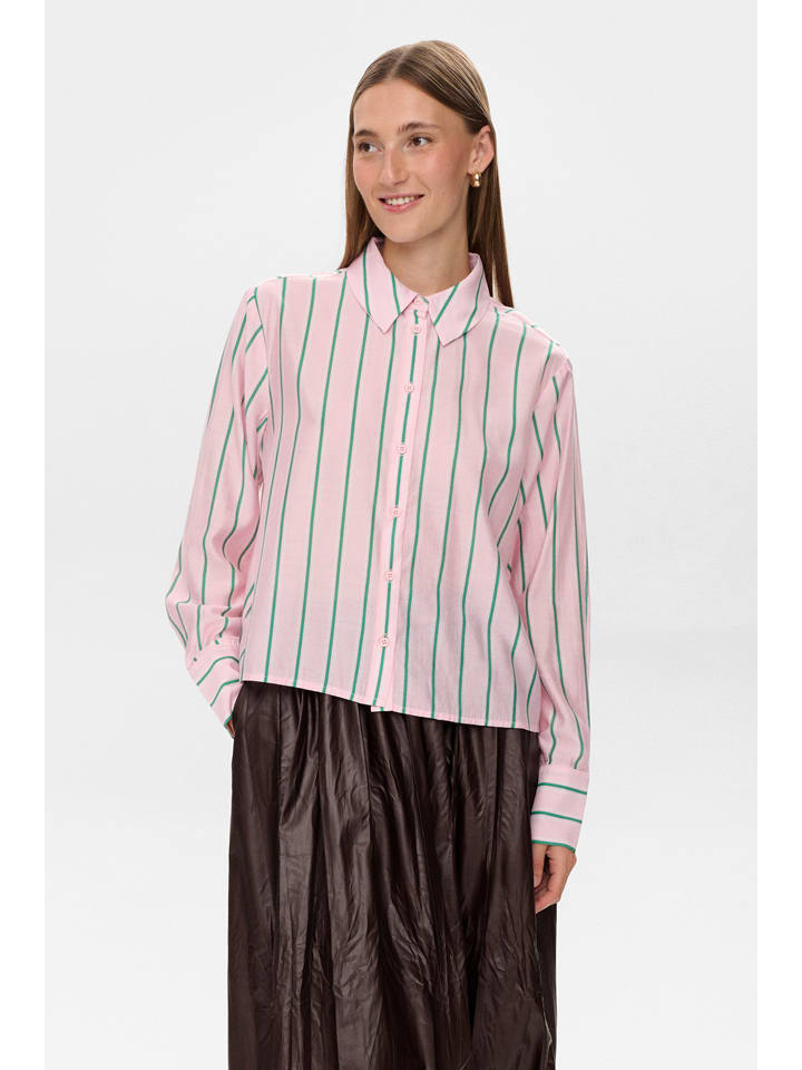 

NÜMPH Блузка "Nujoni" розово-зеленого цвета