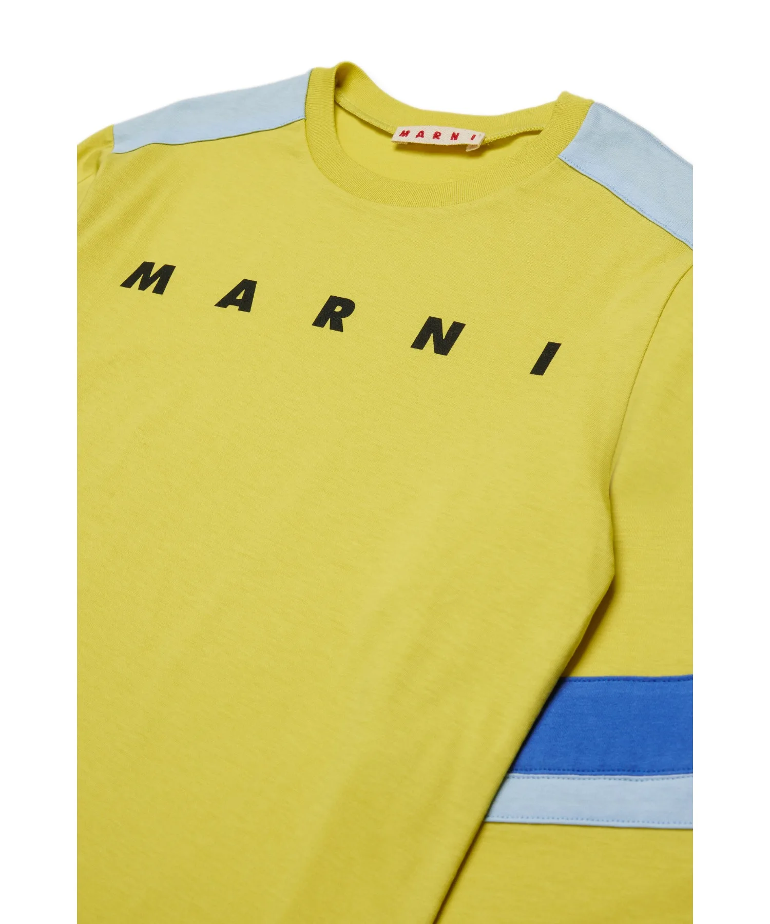Детская футболка с длинным рукавом MARNI с логотипом жёлтая — фото 3