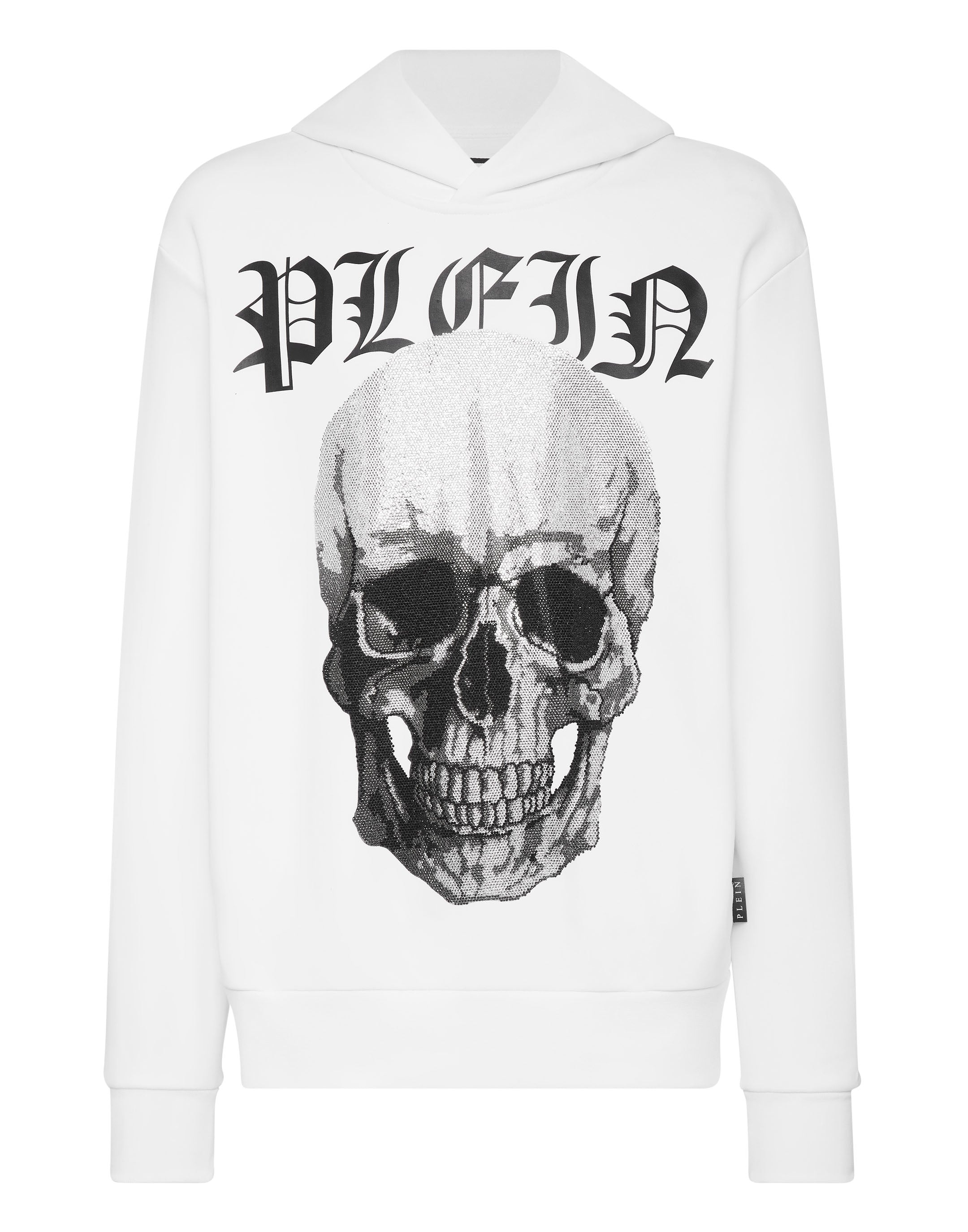 

Толстовка с капюшоном и кристаллами в виде черепа PHILIPP PLEIN, белый