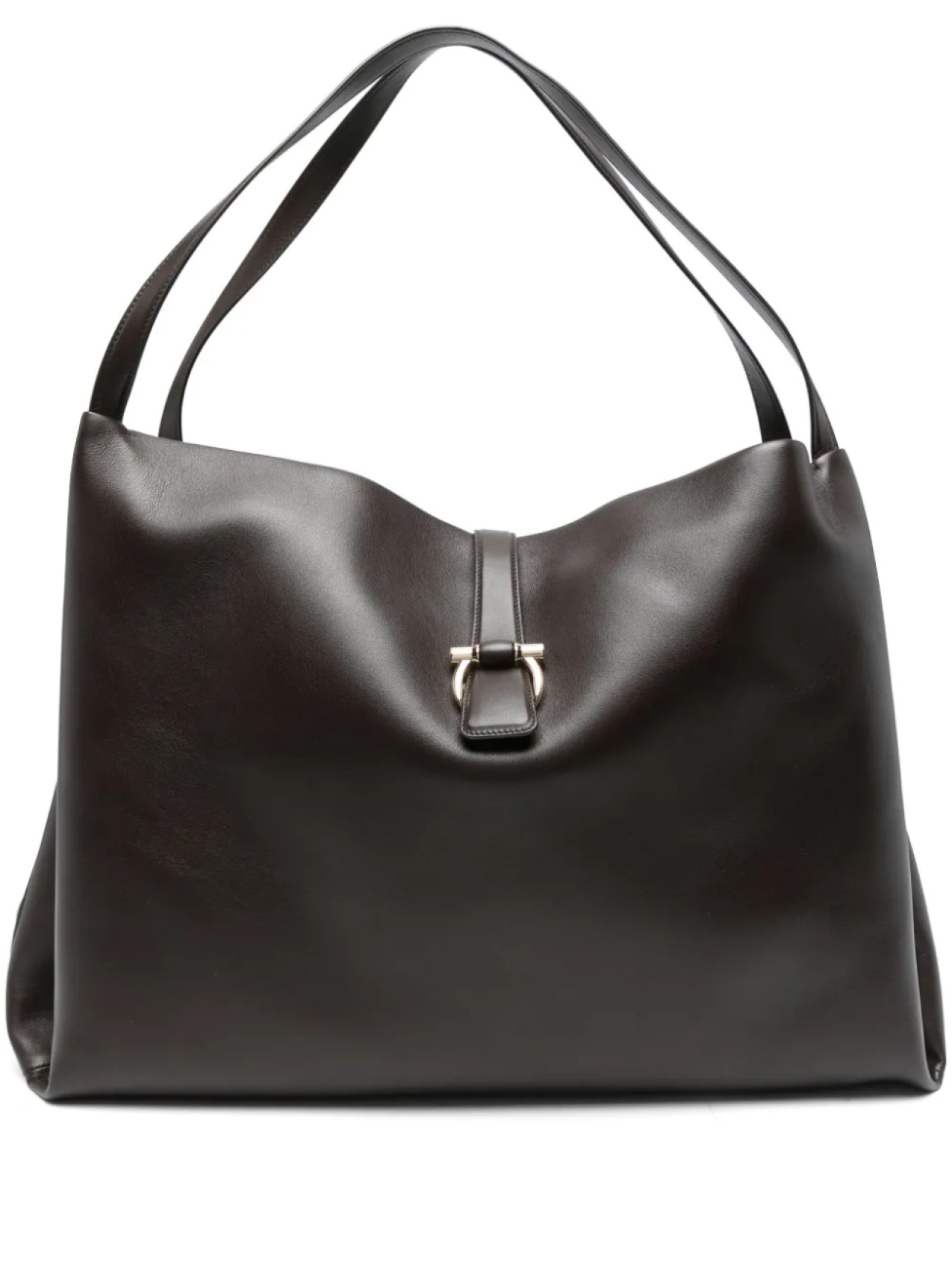 

Кожаная сумка-тоут Ferragamo, коричневый