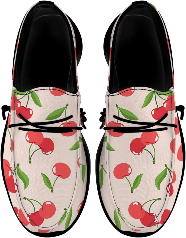 

Женские лоферы Quorax Cherries, слипоны, повседневная обувь для прогулок, подарок для мужчин и женщин, зеленый