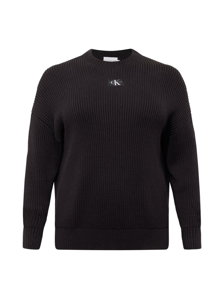 

Тонкий вязаный свитер Calvin Klein Jeans Curve Sweater, черный