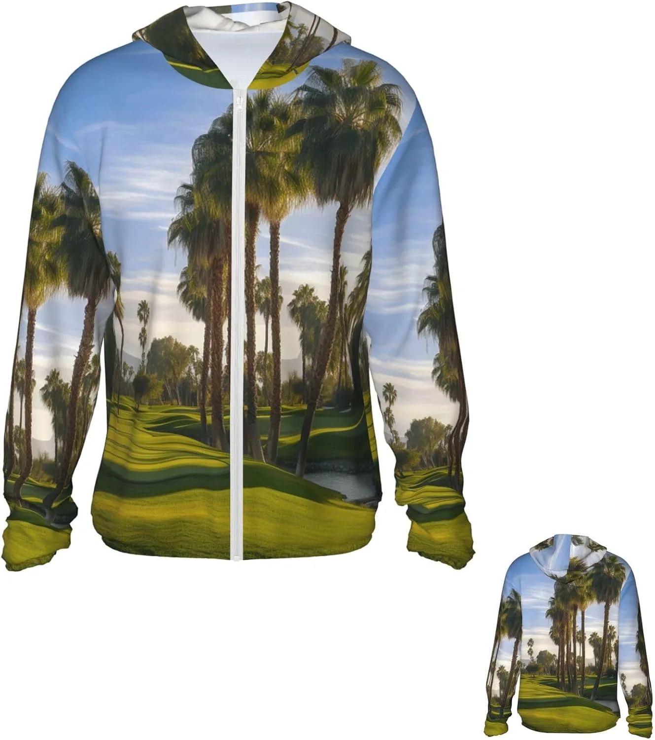 

Толстовка с капюшоном для гольфа Palm Tree, UPF 50+, с карманами PPTHSNVB