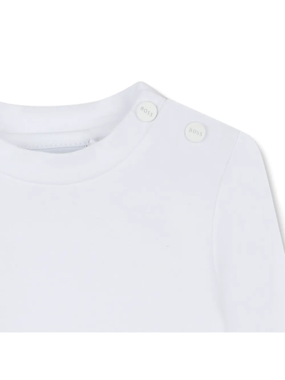 Топ с длинными рукавами и графичным принтом BOSS Kidswear, белый — фото 3