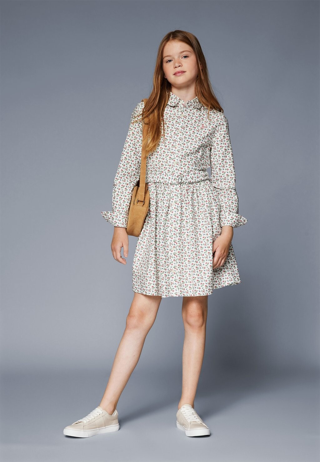 

Платье-блузка BELTED FLORAL OXFORD SHIRTDRESS Ralph Lauren, кремовый