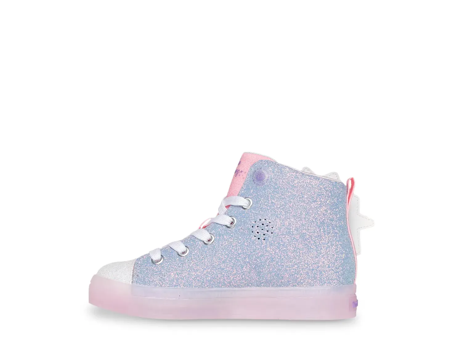 Светящиеся кроссовки - детские Skechers, Pink/Purple/Iridescent — фото 2