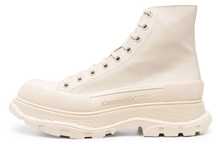Ботинки Tread Slick Lace Up, бежевые, бежевые Alexander Mcqueen