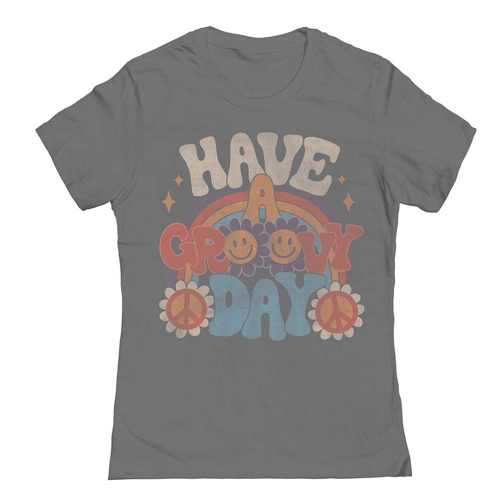 

Футболка с рисунком Junior's Groovy Day COLAB89 by Threadless, цвет Charcoal