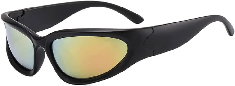 

Модные солнцезащитные очки 2027 года для женщин, серебристые овальные, спортивные, велосипедные, эстетичные, для мужчин и для активного отдыха MTZJH, Black Pink