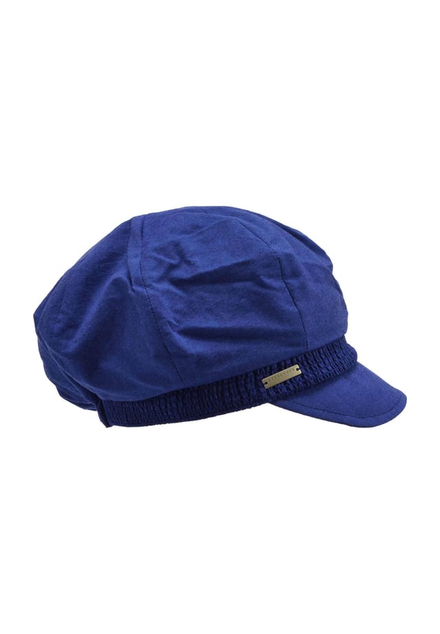 

Кепка газетчика из ткани шамбре 55599-0 Seeberger, цвет schwalbe