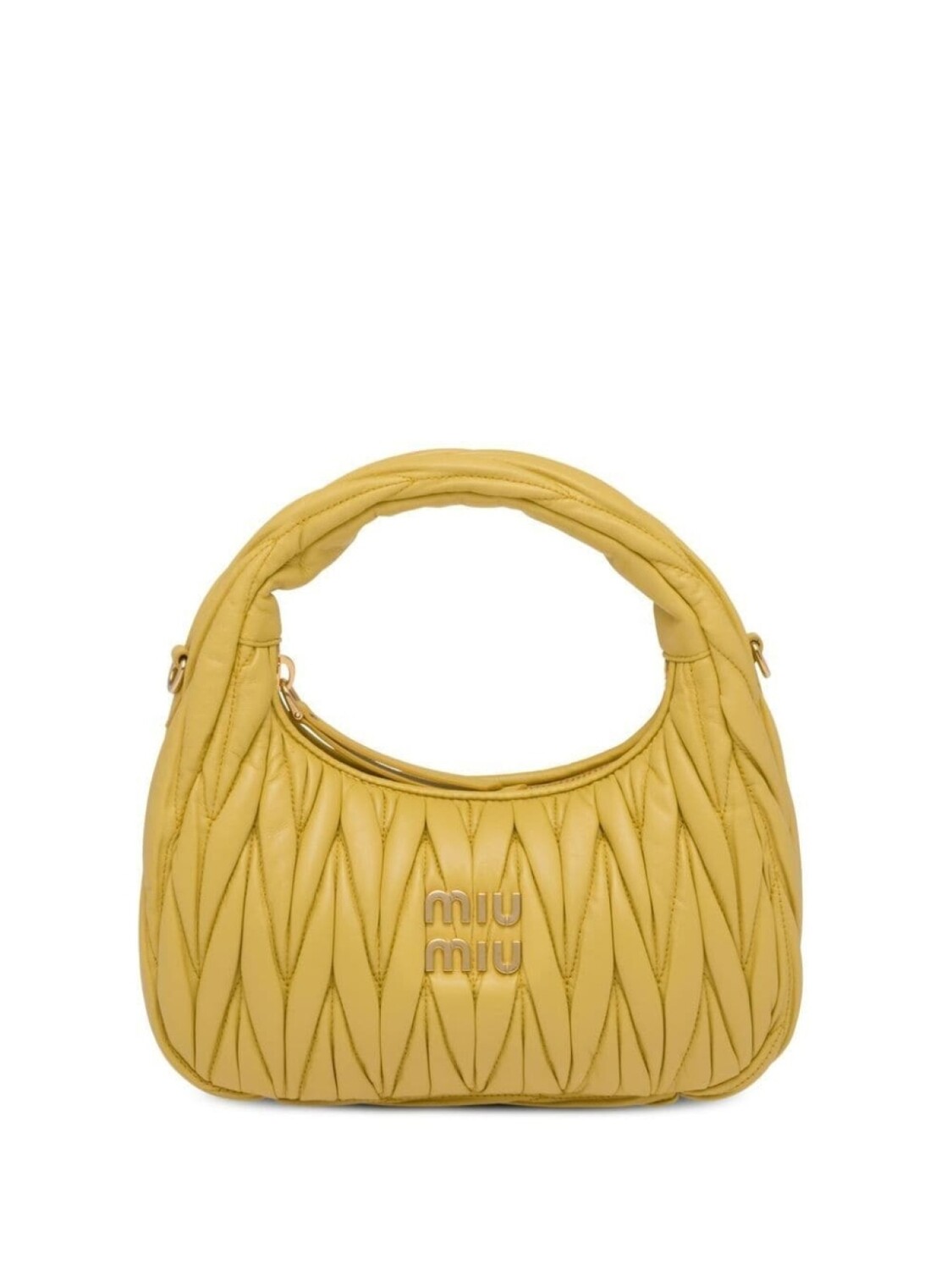 

Стеганая мини-сумка Miu Miu Wander, желтый