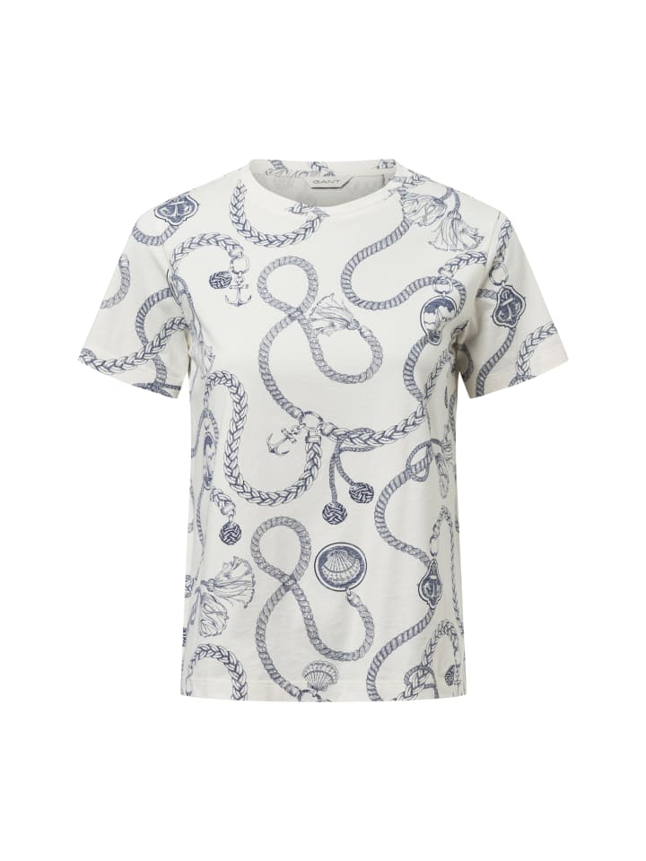 

Футболка Gant, цвет ecru blau