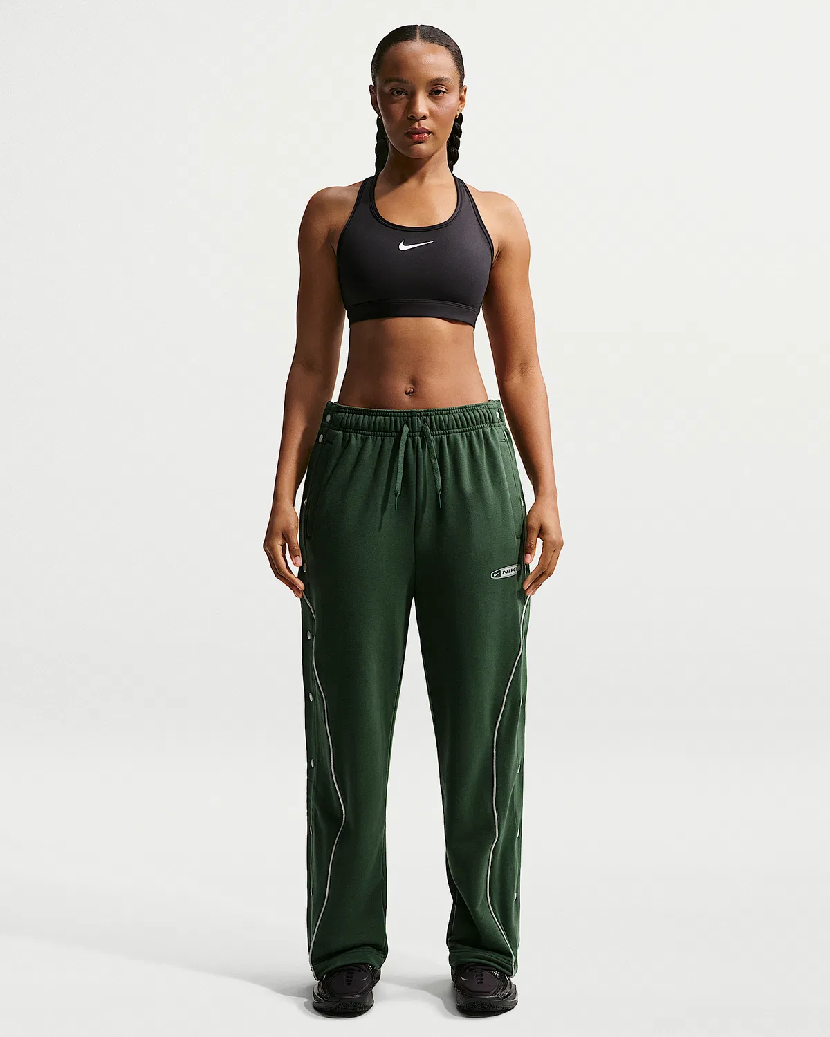 Женские флисовые штаны Nike Tearaway, Fir/Light Silver