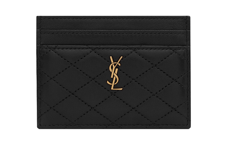 

GABY Стеганый Кардхолдер из Овчины Женский Черный SAINT LAURENT