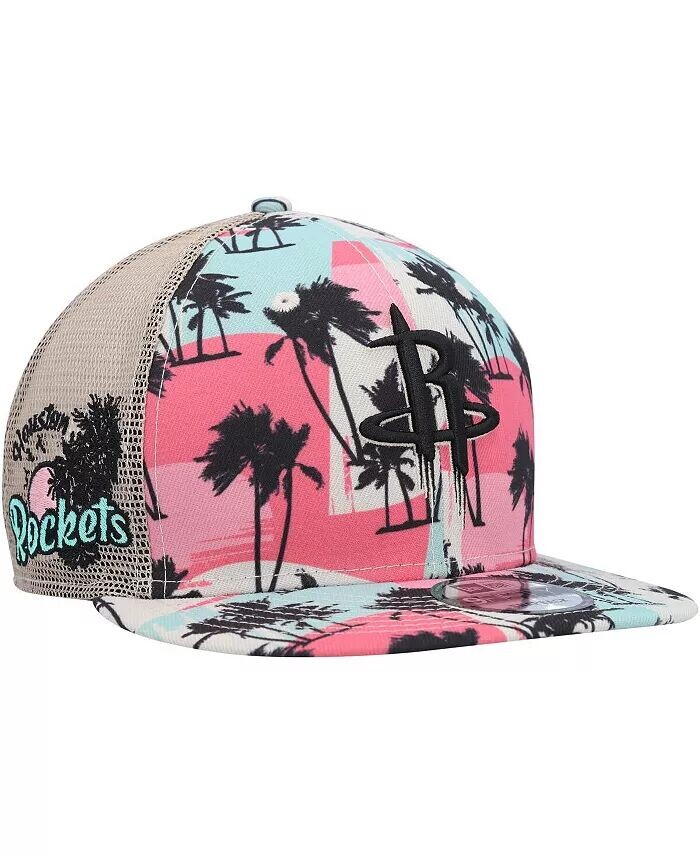

Мужская кремовая кепка Houston Rockets Palm Trees 9FIFTY Trucker Snapback New Era, бежевый