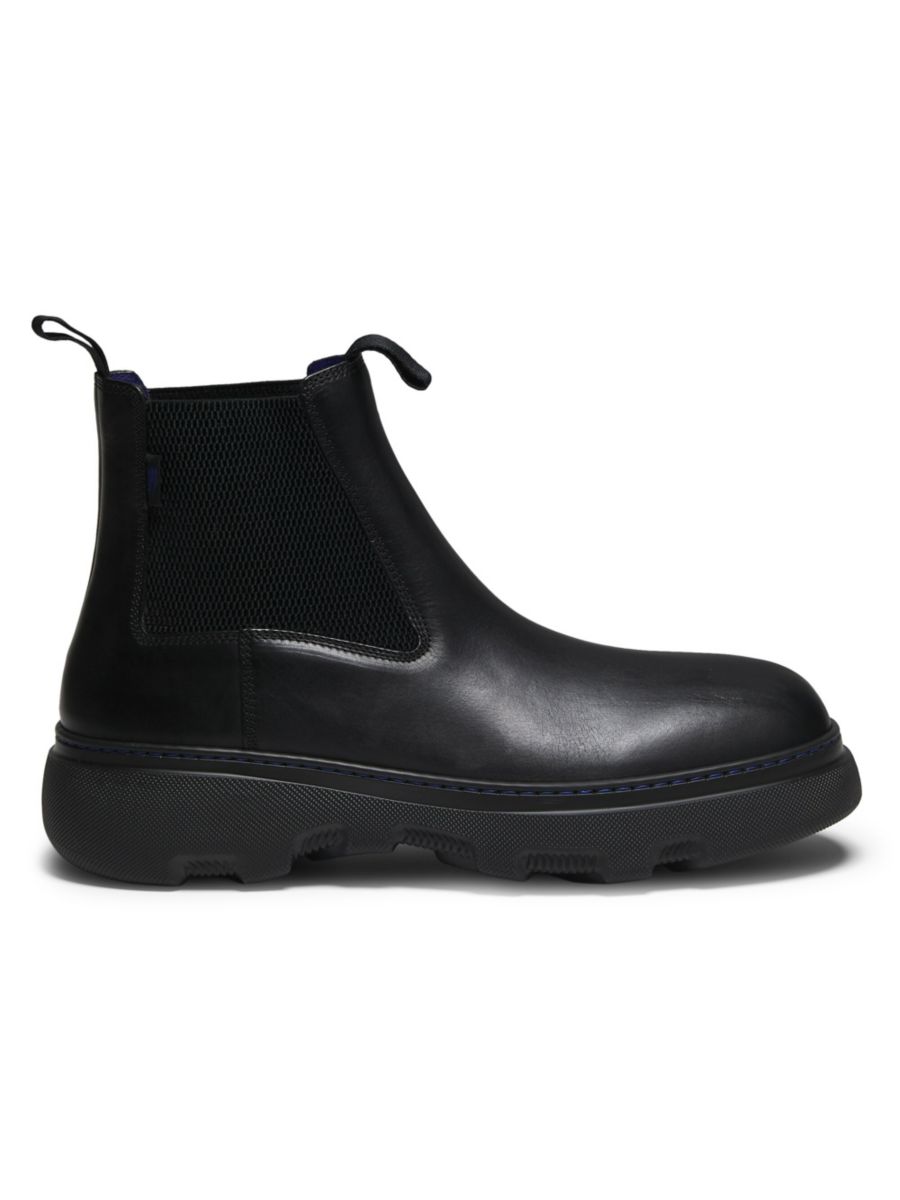 

Кожаные ботинки челси Mini Creeper Burberry, черный