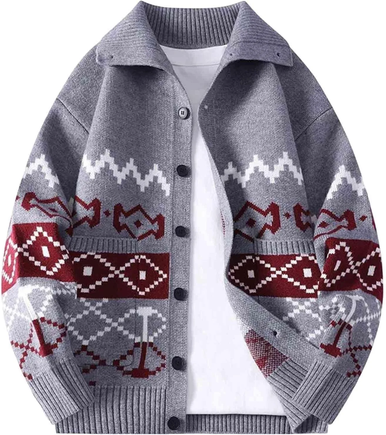 

Мужской свитер с круглым вырезом, длинный рукав, slim fit