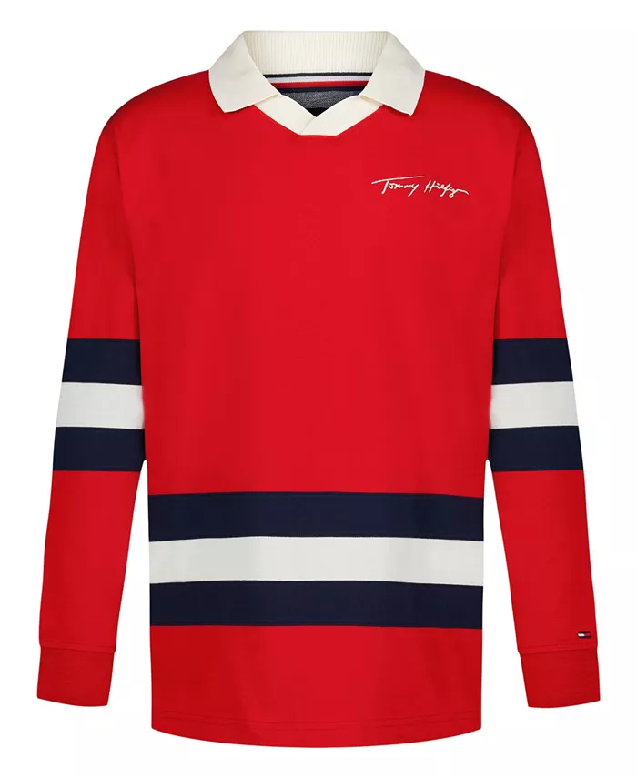 

Мальчиковая поло с длинным рукавом Varsity размер 2T-7 Tommy Hilfiger