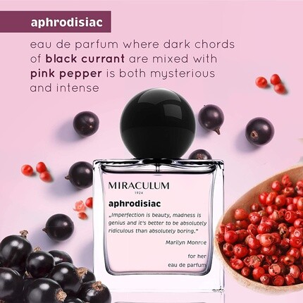 Miraculum Aphrodisiac Eau De Parfum для женщин 50 мл - черная смородина с акцентами розового перца и жасмина, Miraculum 1924 — фото 2