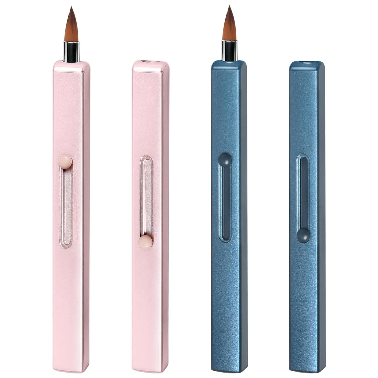 Выдвижная кисть для губ в алюминиевом футляре Sruidylady, Blue And Pink