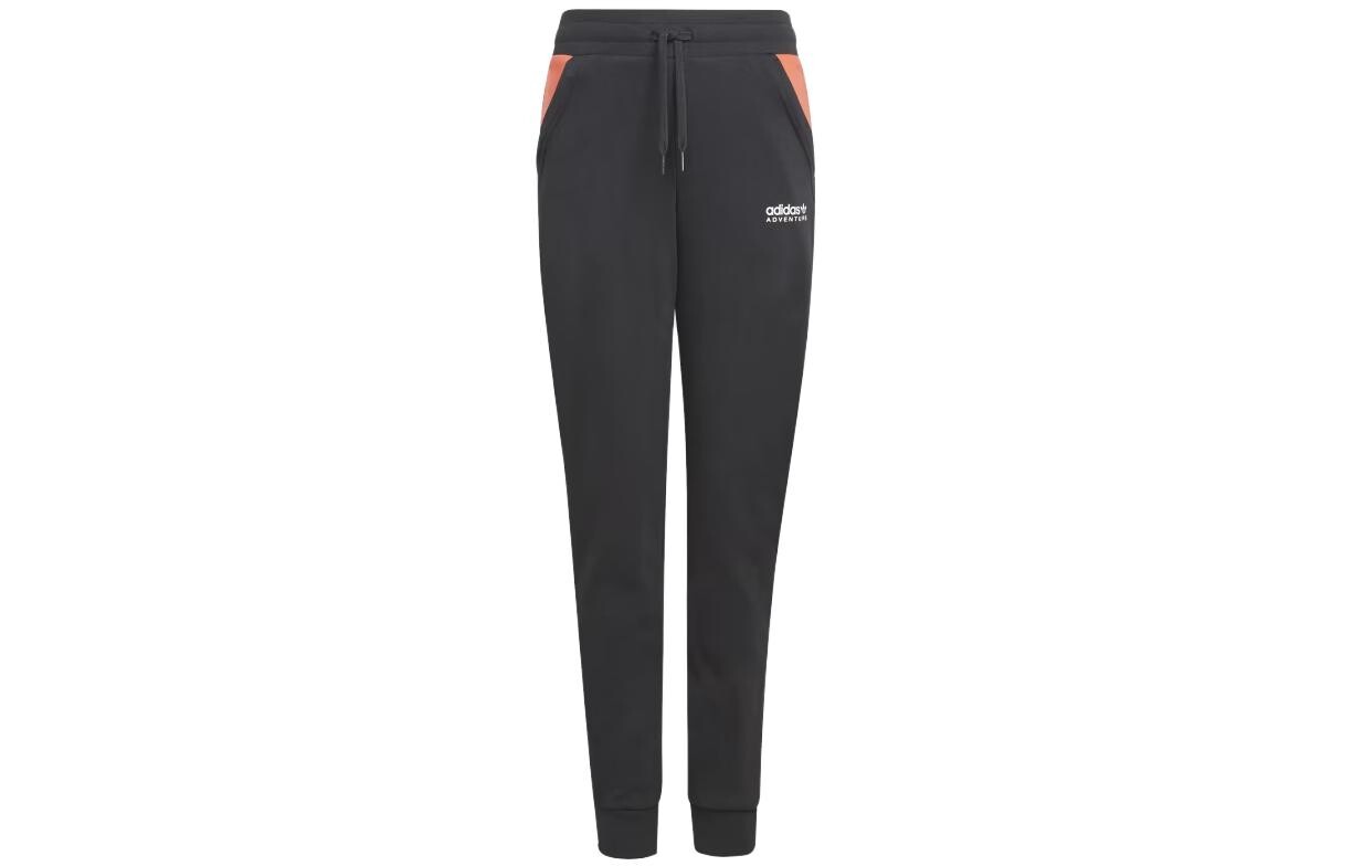

Детские трикотажные спортивные штаны Adidas, черный/красный