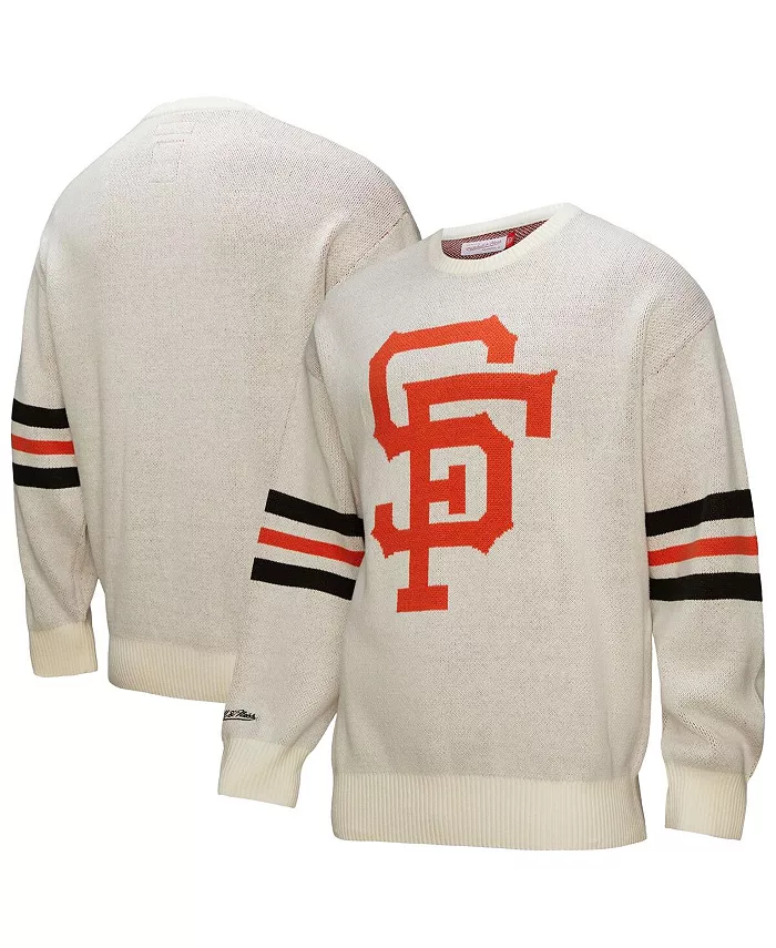 

Мужской кремовый ретро-свитер San Francisco Giants Mitchell & Ness