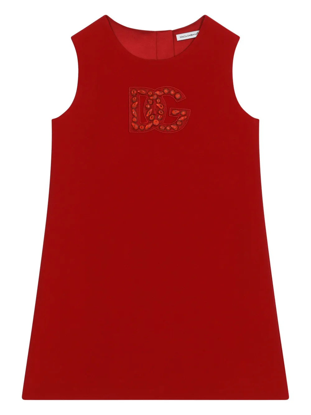 

Платье миди А-силуэта с логотипом Dolce & Gabbana Kids, красный