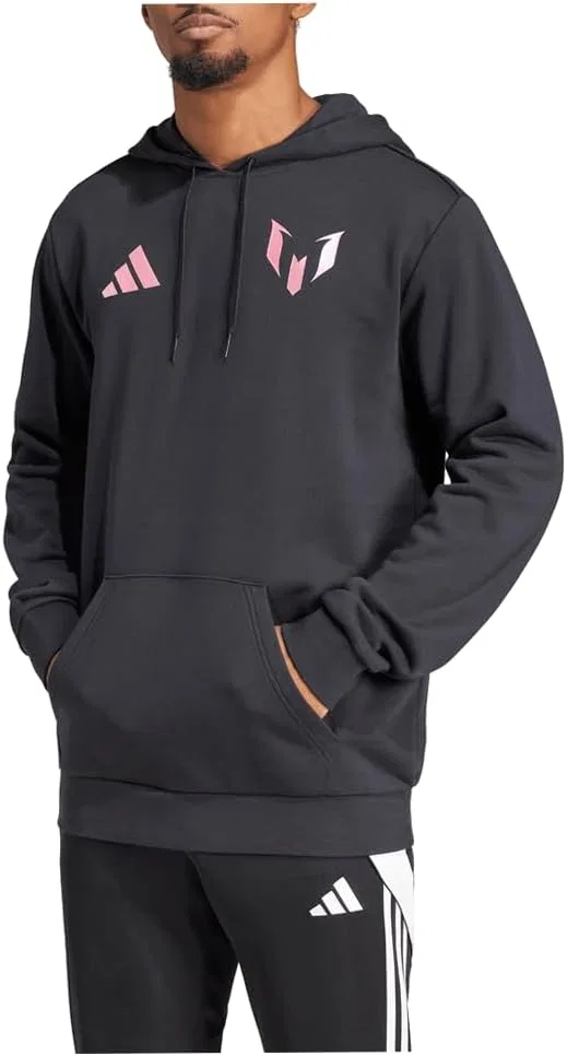 Толстовка Adidas мужская с принтом Messi Name & Number, черный — фото 2