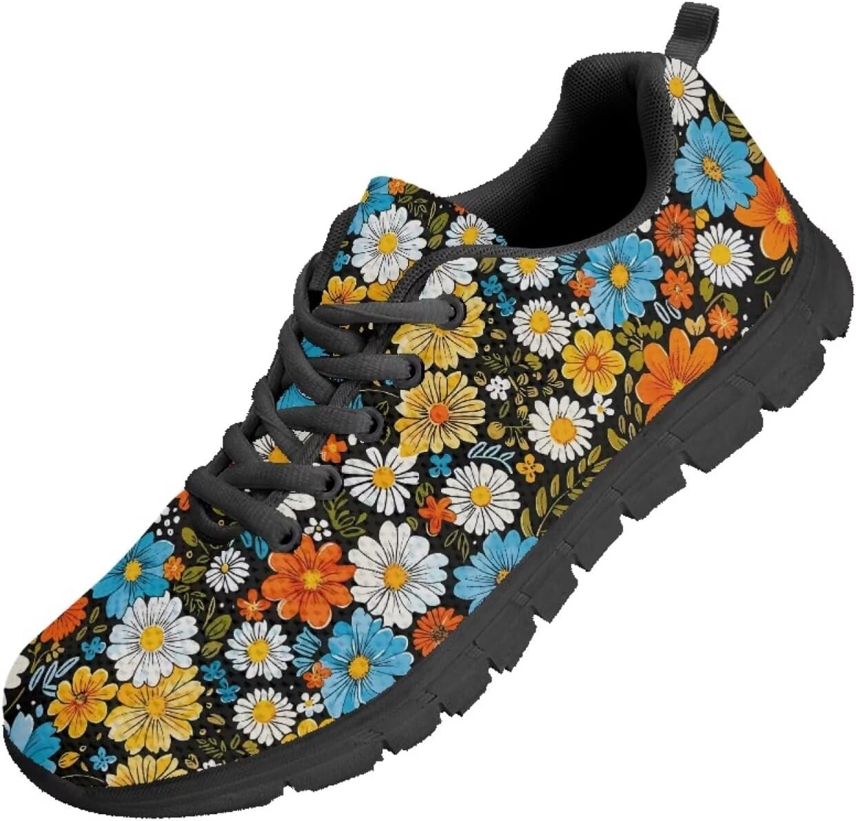 

Мужские кроссовки Funnydude с забавным принтом, удобные осенние прогулочные туфли на шнуровке для работы, Floral