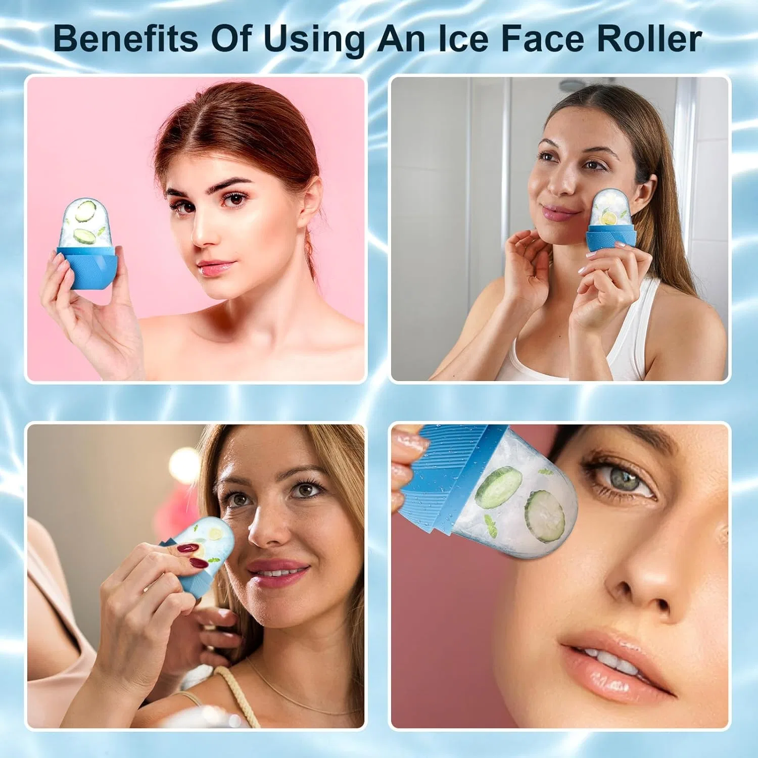 Силиконовый массажный роллер для лица Romon Ice Roller ‎Romon — фото 3