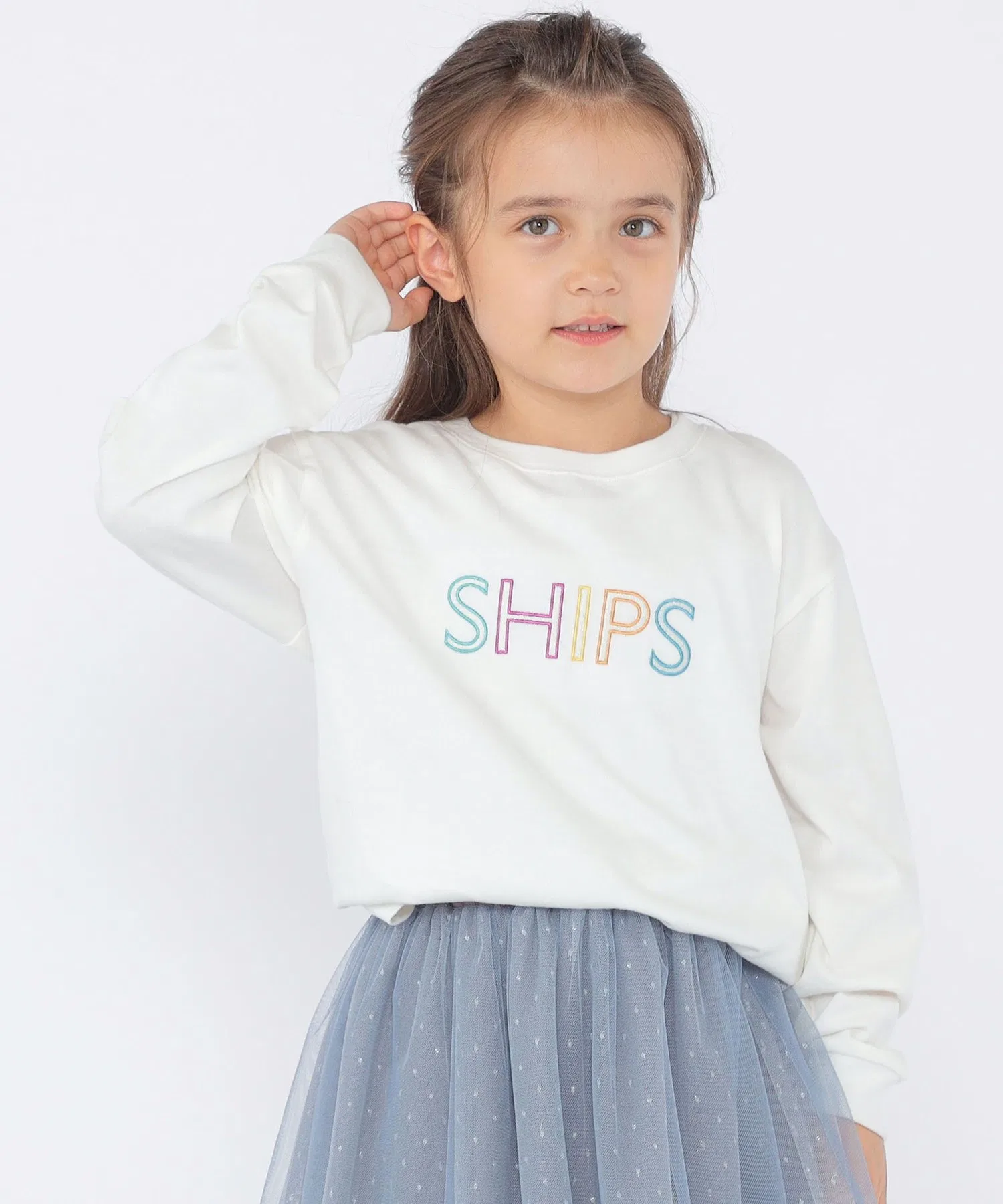 Детская футболка SHIPS KIDS с длинным рукавом и вышивкой логотипа — фото 2