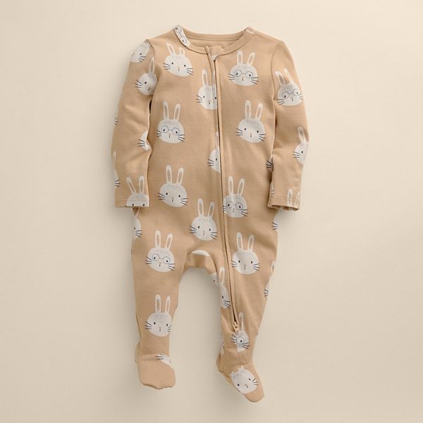 

Детский комбинезон с ножками для сна и игр Little Co. By Lauren Conrad, Beige Cute Bunnys