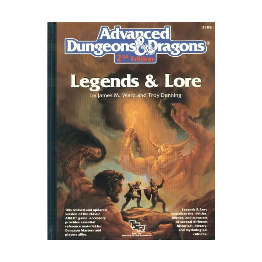 

Legends & Lore (1st Printing), Advanced Dungeons & Dragons (2nd Edition) - Sourcebooks, твердый переплет