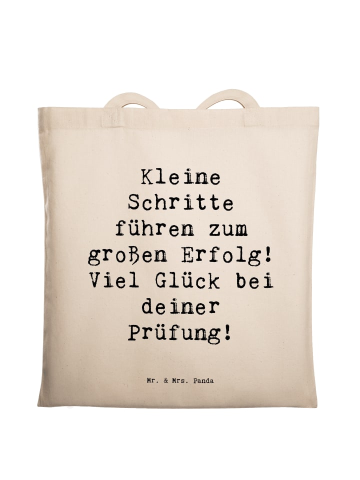 

Mr. & Mrs. Panda Сумка с надписью "Сдайте экзамены" кремового цвета