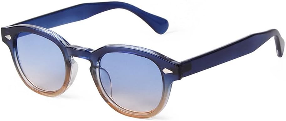 

Винтажные модные круглые солнцезащитные очки в форме ракушки для женщин и мужчин, ретро, ​​с заклепками, желто-голубые линзы, солнцезащитные очки для женщин с защитой от УФ-излучения UV400 HYYZZC, C21