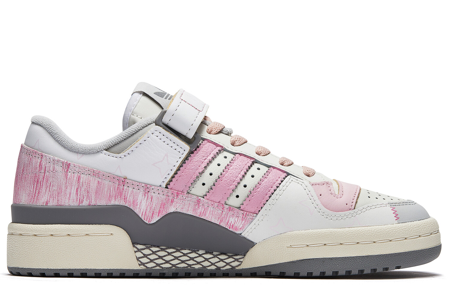 

Кеды, скейтборд обувь FORUM унисекс низкий верх розовый/белый Adidas Originals