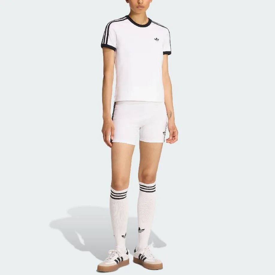 Футболка Women's 3 Stripes Adidas Originals, белый/черный — фото 3